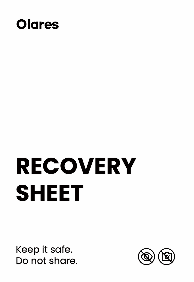 Recovery sheet